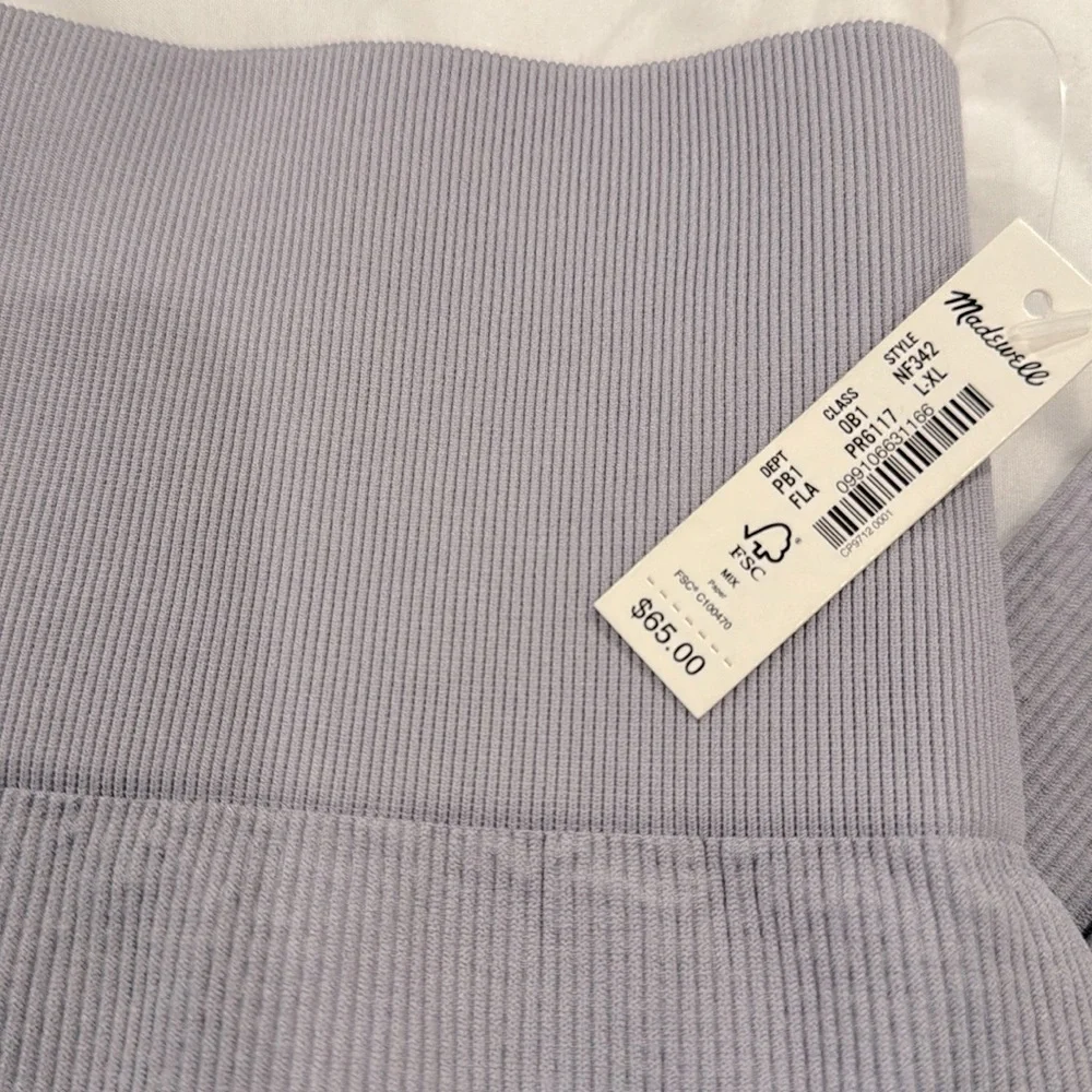NWT Madewell high waisted ribbed leggings L/Xl - Picture 5 of 5